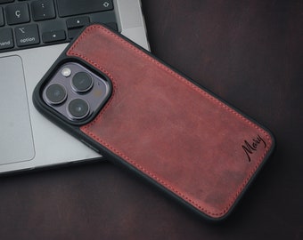 Personalized Leather iPhone Case for iPhone 15 Pro Case | iPhone 15, 15 Plus Case | iPhone Cover| iPhone 15 Pro Max Case | Christmas Gift