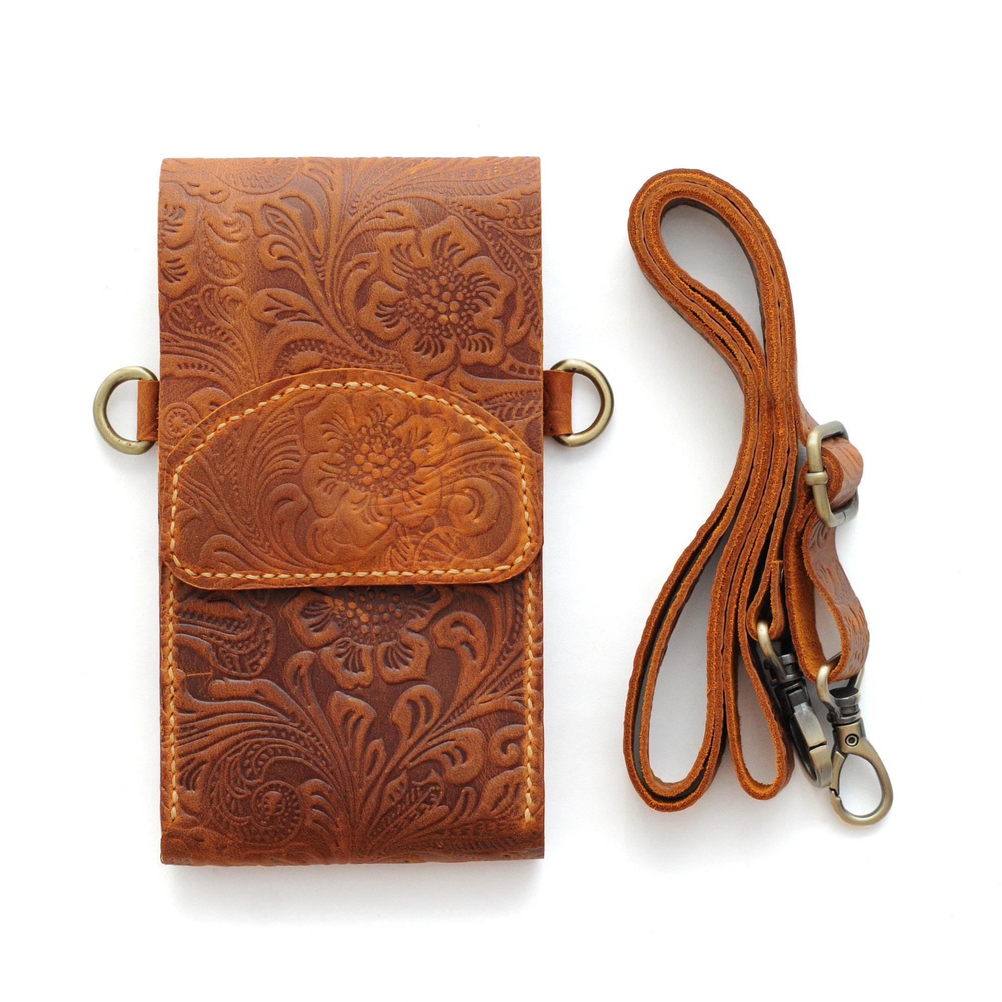 Leather crossbody phone purse sale