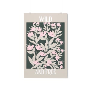Minimalist Floral Wall Decor Printable Posters, Boho Wall Gallery, Neutral Fine Art