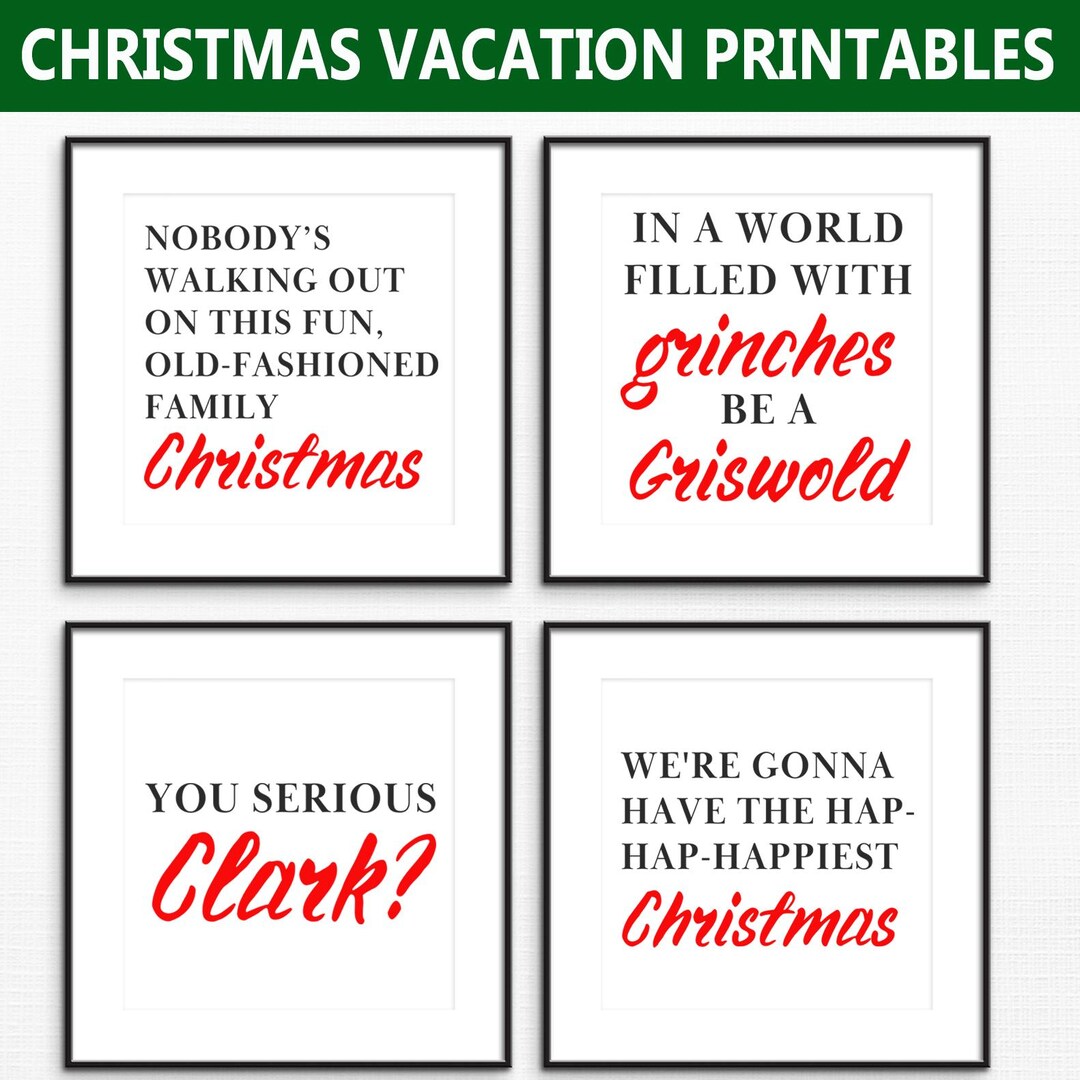 Christmas Vacation Printable Quotes Bundle SVG PNG, Griswold, Christmas ...