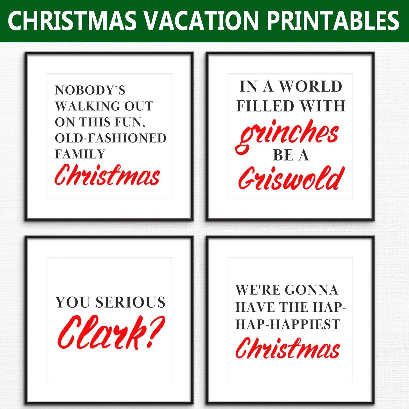 christmas vacation printable quotes bundle svg png, griswold, christmas  decor, digital download