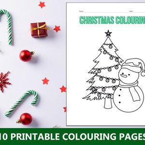 10 afdrukbare kerstkleurplaten, kerstactiviteiten, kleurplaten printen