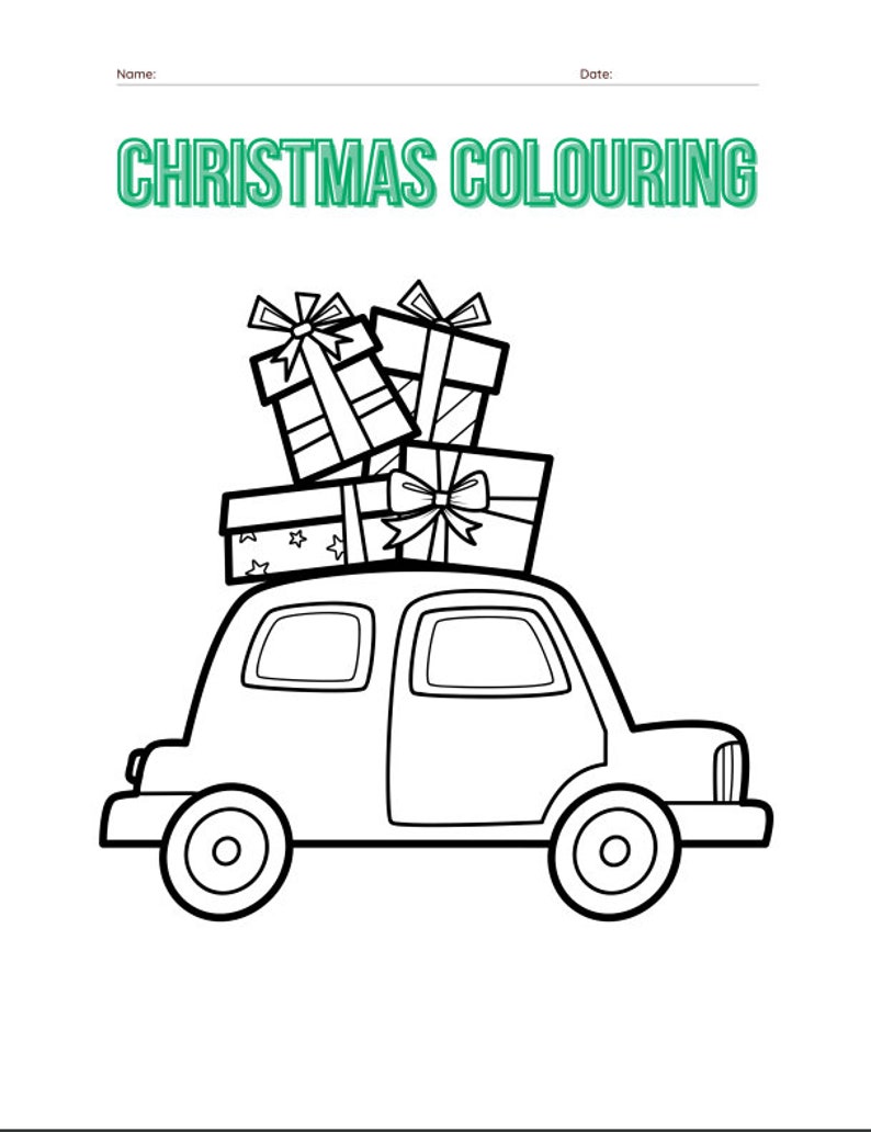 10 Printable Christmas Colouring Pages, Christmas Activities, Printable