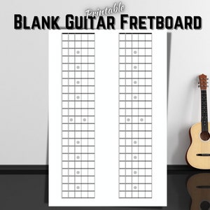 Printable Blank Fretboards for Guitar. Great for teachers and students