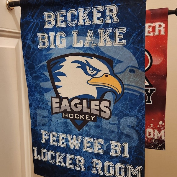 Hockey Locker Room Door Flags Etsy