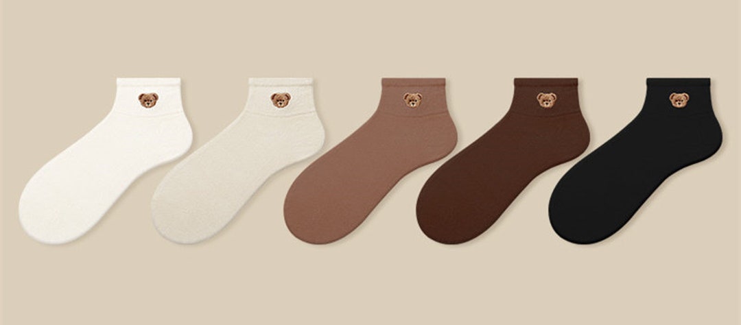 Bear Socks Women's Thin Socks Cute - Etsy