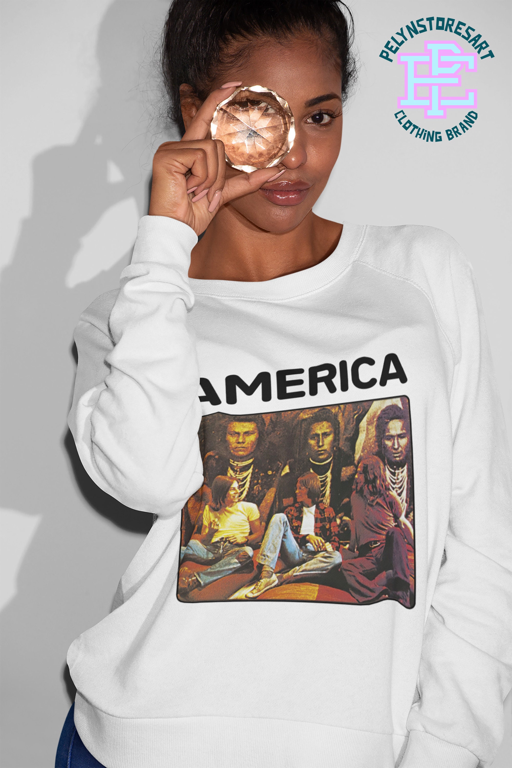 America Band Tshirt, America Band Retro Vintage Shirt, Retro America Unisex Tshirt, America