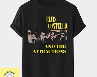 Elvis Costello And The Attractions T-Shirt, English Singer Songwriter Elvis Costello Graphic Shirt, Music Vintage Shirt, Retro Music Shirt