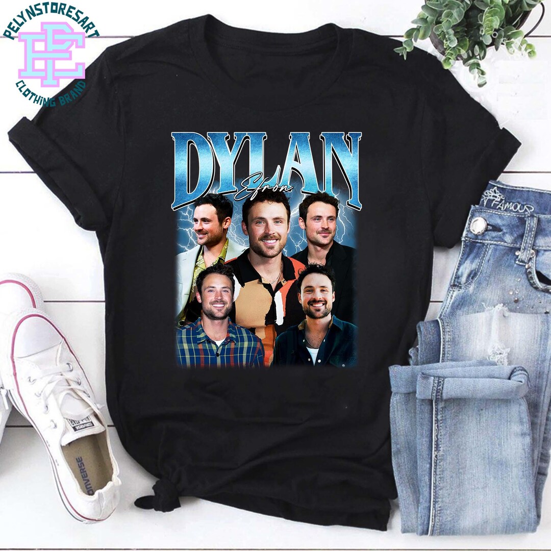 Dylan Efron Dwts Vintage Shirt, Retro Fan Collage Graphic T-shirt ...