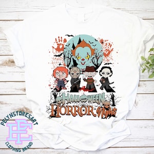 Shirt Halloween-horrornacht, vintage shirt Halloween-horrornacht cartoon, grafische T-shirt horrorfilm personage, Halloween-kostuum
