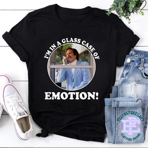 Anchorman T-Shirt, I’m In A Glass Anchorman Case Of Emotion Shirt, Anchorman Vintage Shirt, Anchorman Unisex T-Shirt, Ron Burgundy Shirt