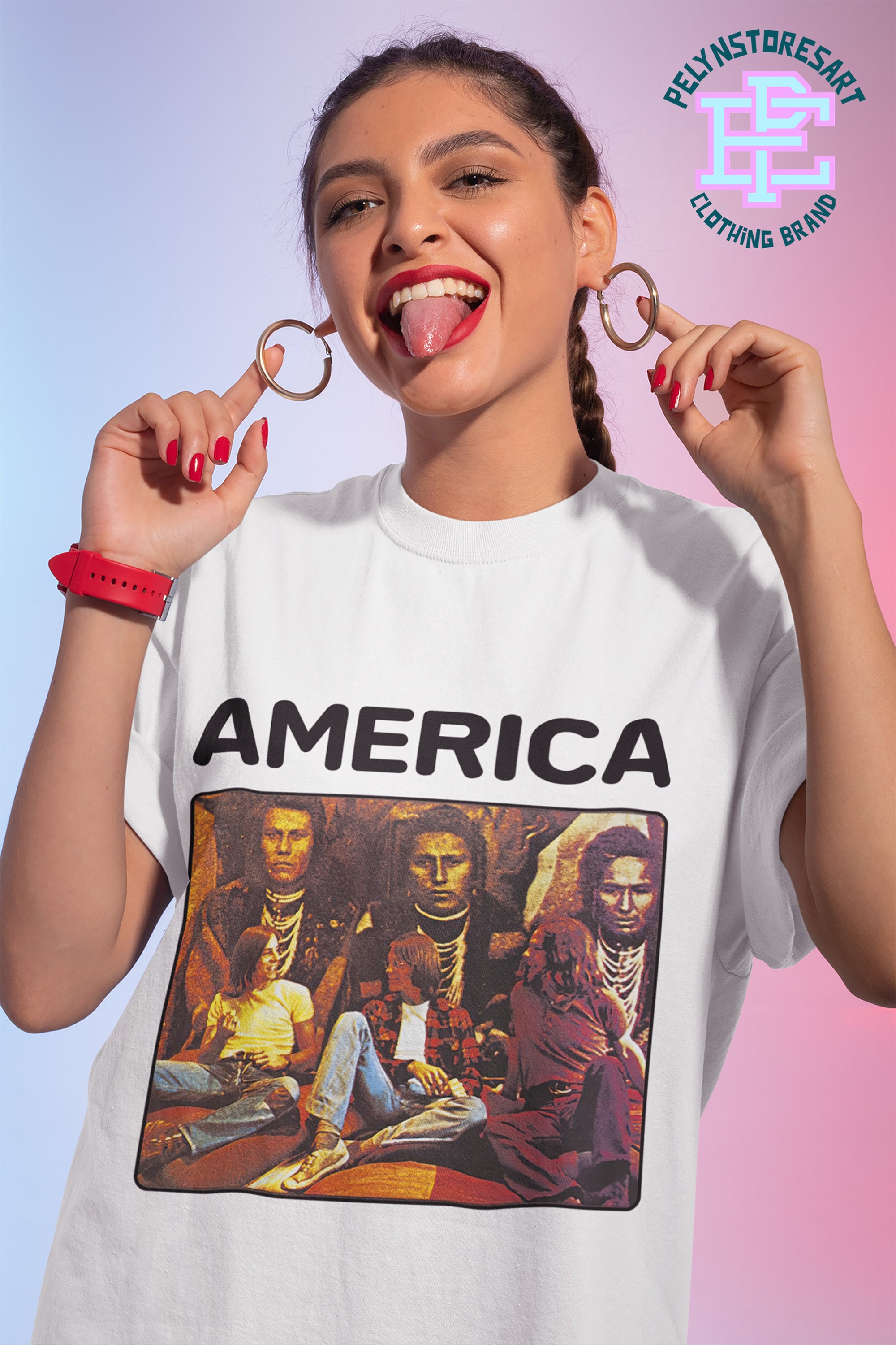 America Band Tshirt, America Band Retro Vintage Shirt, Retro America