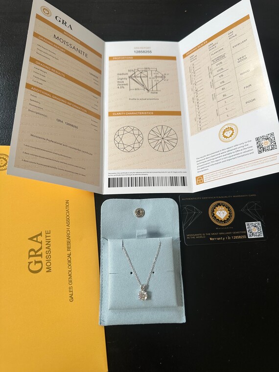 1ct D Colour Clarity 6.5mm VVS1 Moissanite Lab-diamond Necklace