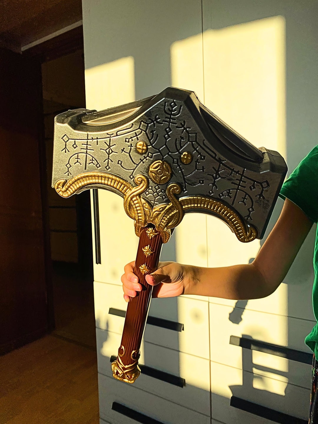 NEW VERSION Thor Mjolnir Hammer From God of War Ragnarok Lifesize 1:1  Cosplay 3d Print Props Costume Prop Replica 