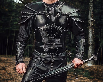 The Witcher Geralt Armour Cosplay - Geralt Of Rivia Cosplay - White Wolf - Witcher Cosplay - Witcher 3 - Medieval Knight Cosplay - Prop LARP