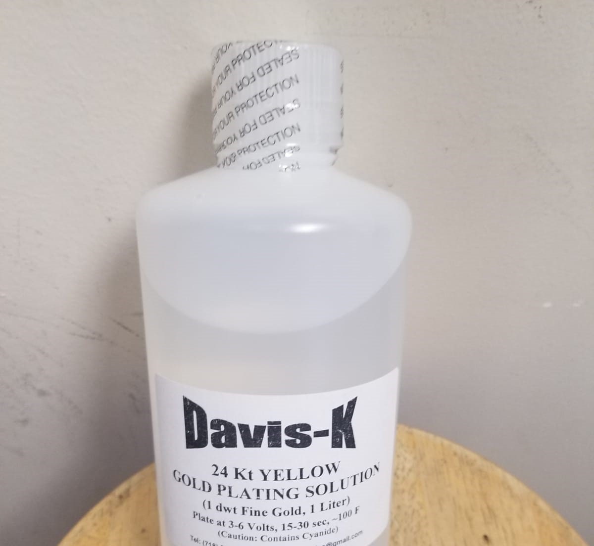 Davis-k 24K Gold Plating Solution 1 DWT Ready to Use Gold Electroplating  LITER 