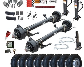 5225 Trailer Kit - 102" x 25' Tandem Axle 20K Gooseneck Flatbed Trailer DIY Master Plan - 21 How-to Steps w/ Blueprint