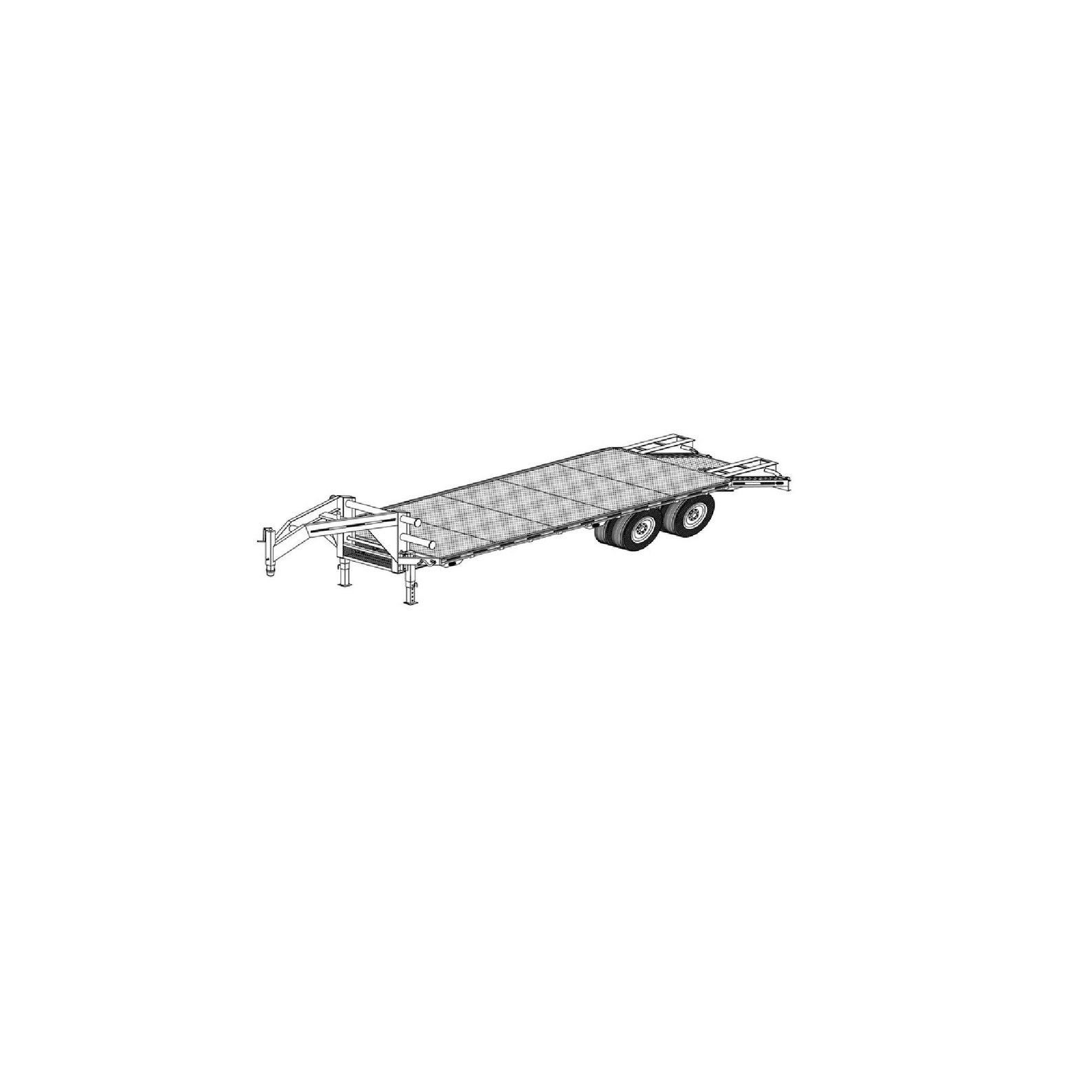 DIY 20K Gooseneck Flatbed Trailer Blueprint Master Plan 5225 25' X 102