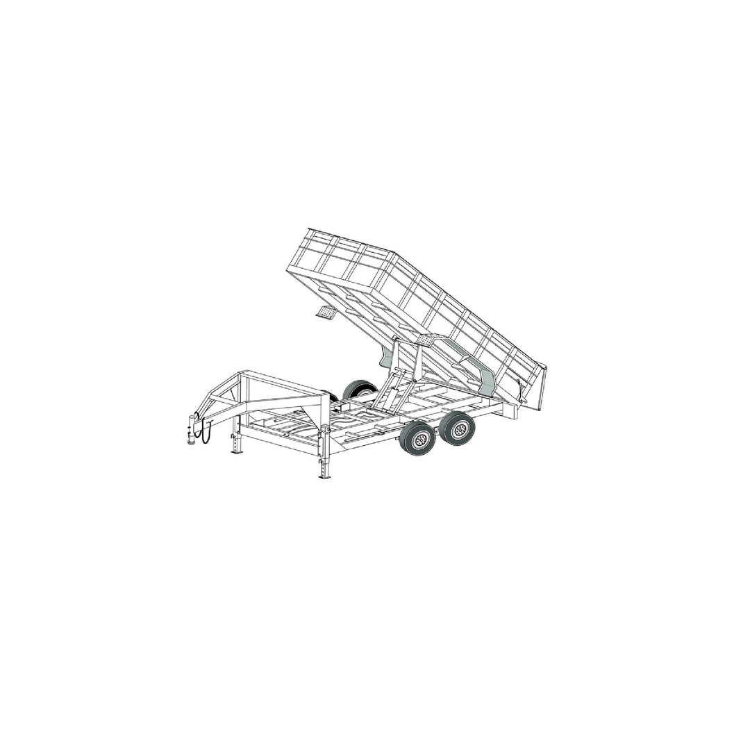 DIY 14K Gooseneck Dump Trailer Blueprint Master Plan 14HDGN 6'4 X 14' Tandem Axle Etsy