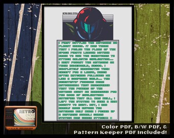 Super Metroid Inspired - Prologue Cross Stitch Pattern | Geeky Crafting Gift | Epic Sized Project | Retro Video Game | PDF/Pattern Keeper