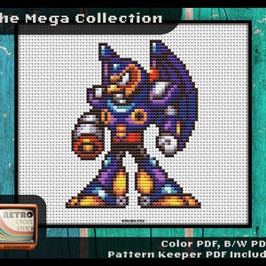 Mega Man X 1 Inspired - Storm Eagle Cross Stitch Pattern | Crafting for gamers | Retro graphics | PDF/Pattern Keeper | Mega Man xstitch