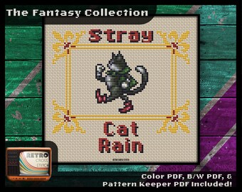 Final Fantasy 6 Inspired Stray Cross Stitch Pattern | DIY nerdy home décor | Geeky crafting | Craft project for gamers | Retro graphics