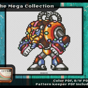 Mega Man X 1 Ispirato - Schema punto croce Spark Mandrill / Creazione per giocatori / Grafica retrò / PDF/Pattern Keeper