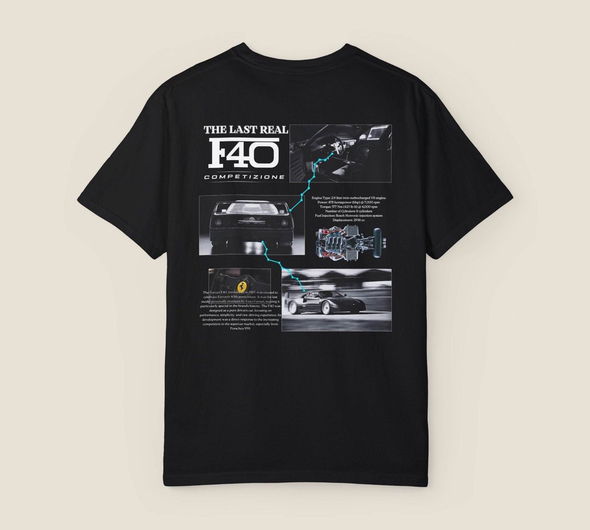 Car Service&KOWGA Lサイズ　Graphic Tee 90s Vintage Racing Cars Graphic T Shirts New Hip Hop