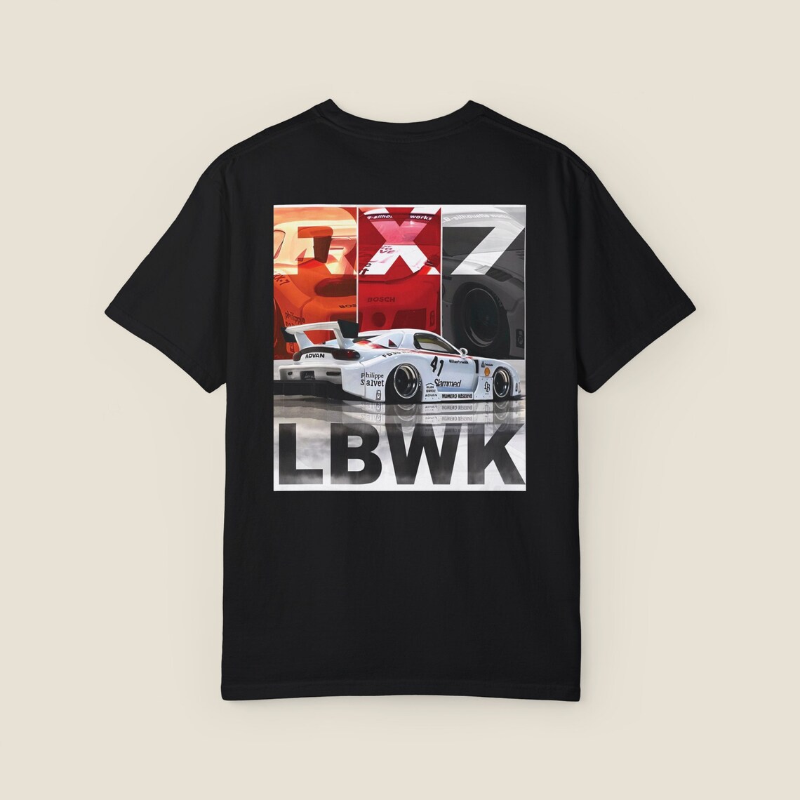 Mazda RX-7 LBWK T-shirt Liberty Walk Car Graphic, Car Enthusiast Gift ...