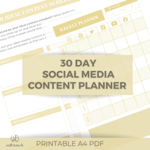 Microblading artist Social Media Planner| Instagram Planner | Twitter Planner | Pinterest Planner | Printable PMU Content Planner