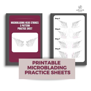 Microblading Head stroke Patterns Step-by-Step | Microblading Stroke Pattern Template | Phibrows Microblading Pattern Microblading S stroke