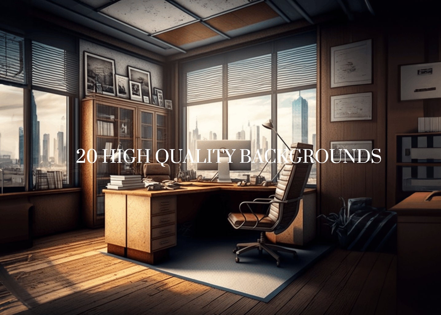 20 Hight Quality Zoom Backgrounds / Microsoft Teams / Skype / Etsy