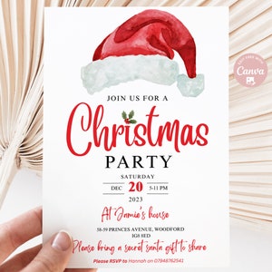 Editable Christmas Party Invitation Christmas Party Invite Christmas Party Printable Holiday Party Invitation Christmas Invitation template