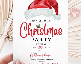 Editable Christmas Party Invitation Christmas Party Invite Christmas Party Printable Holiday Party Invitation Christmas Invitation template