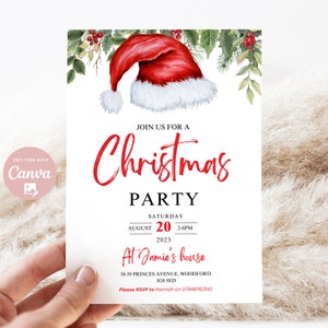 Editable Christmas Party Invitation Christmas Party Invite Christmas Party Printable Holiday Party Invitation Christmas Invitation template