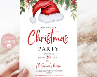 Editable Christmas Party Invitation Christmas Party Invite Christmas Party Printable Holiday Party Invitation Christmas Invitation template