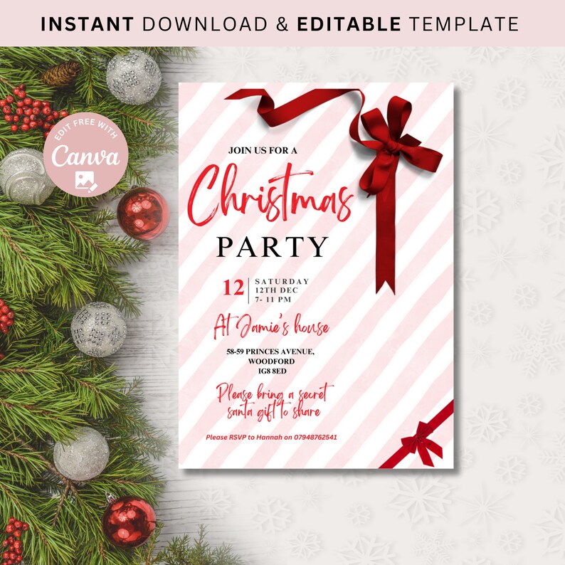 Editable Christmas Party Invitation - Il 794xN.5403735846 B4gu