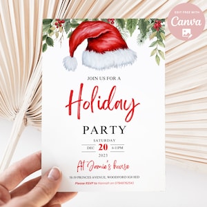 Editable Christmas Party Invitation Christmas Party Invite Christmas Party Printable Holiday Party Invitation Christmas Invitation template
