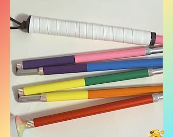Rainbow Mobility Cane For The Blind: Colourful Folding Long Cane