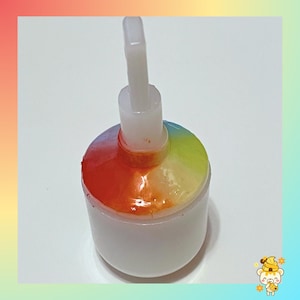 Rainbow Painted Cane Tip - Hook Style Roller Marshmallow Tip Compatible with Generic Blind Canes