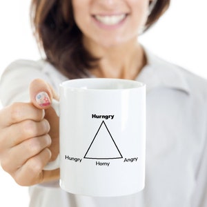 Hurngry, funny mug, hungry, angry, horney