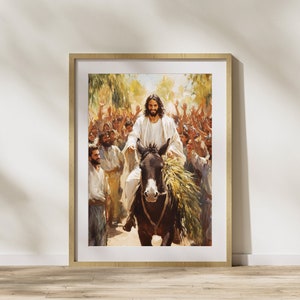 DESCARGA DIGITAL La entrada triunfal - Obras de arte espirituales para decoración del hogar, regalos religiosos - Acceso instantáneo