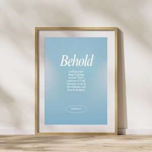 DIGITAL DOWNLOAD Isaiah 43:19, Christian Art, Spiritual Home Decor, Printable Wall Decor, Christian Printables, Instant Access