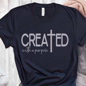 Created With a Purpose SVG PNG PDF, Christian Svg, Self Love Svg, Easter Svg, Worthy Svg, You Matter Svg, Religious Svg, Faith Svg,Jesus Svg