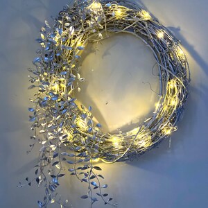 Winterkranz silber 45 cm