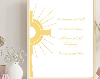Adoration Monstrance 8x10inch Art Print