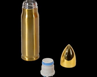 Bullet shaped thermos flask.