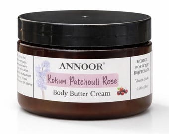 Body Butter Cream - 3 Oz - Kokum Patchouli Rose by Annoor