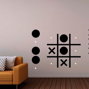 Tic-Tac-Toe Game Wall Art Tic Tac Toe Playroom Kids Game Games for Family Time Noughts and Crosses Game Board Game Baby Friendly image 4