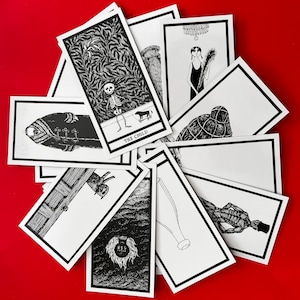 Set of Edward Gorey Fantod Card Deck and Box